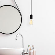 Candeeiro de Teto – 102 cm de altura – preto – metal