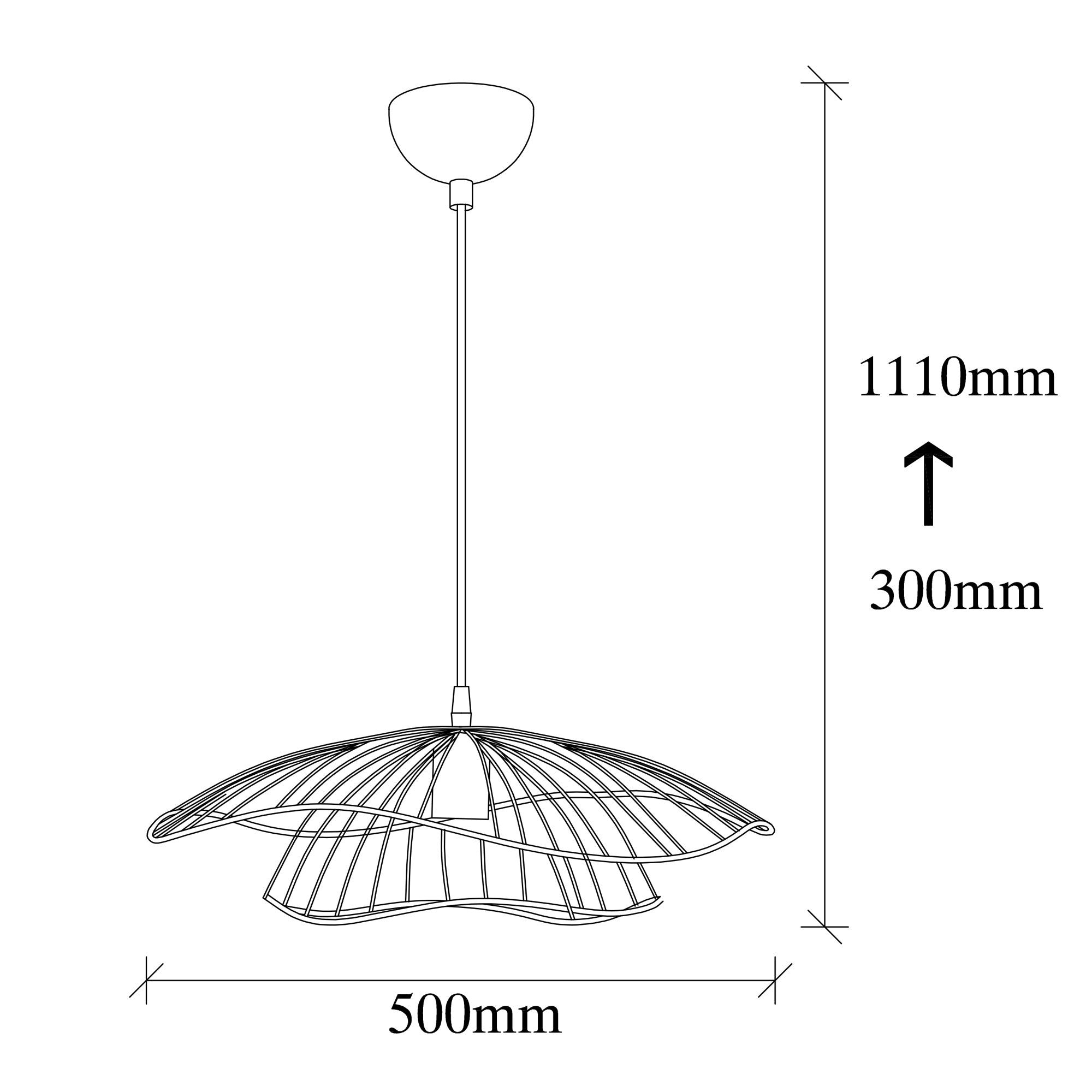 Candeeiro de Teto – 50 cm de diâmetro – Cobre – Metal
