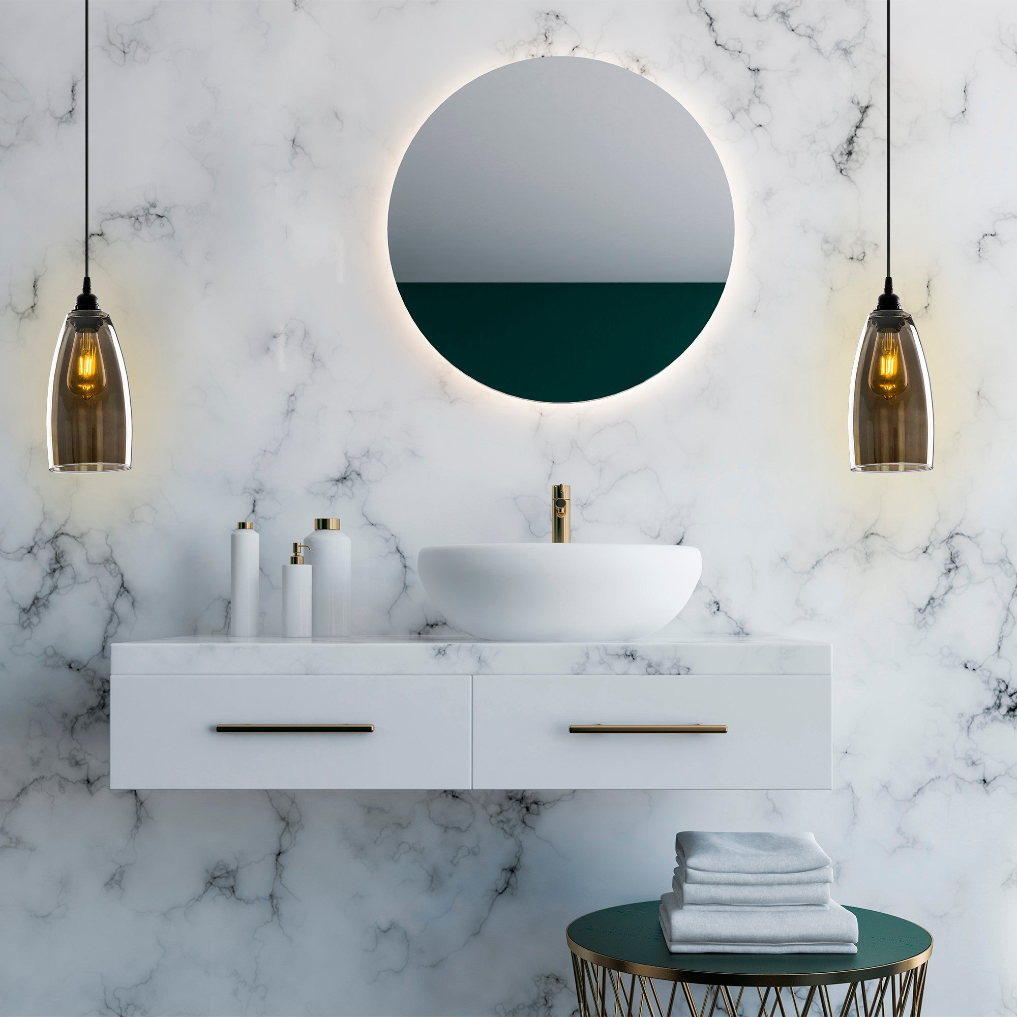 Candeeiro de Teto – 13x13 cm – Cor fume – Ferro