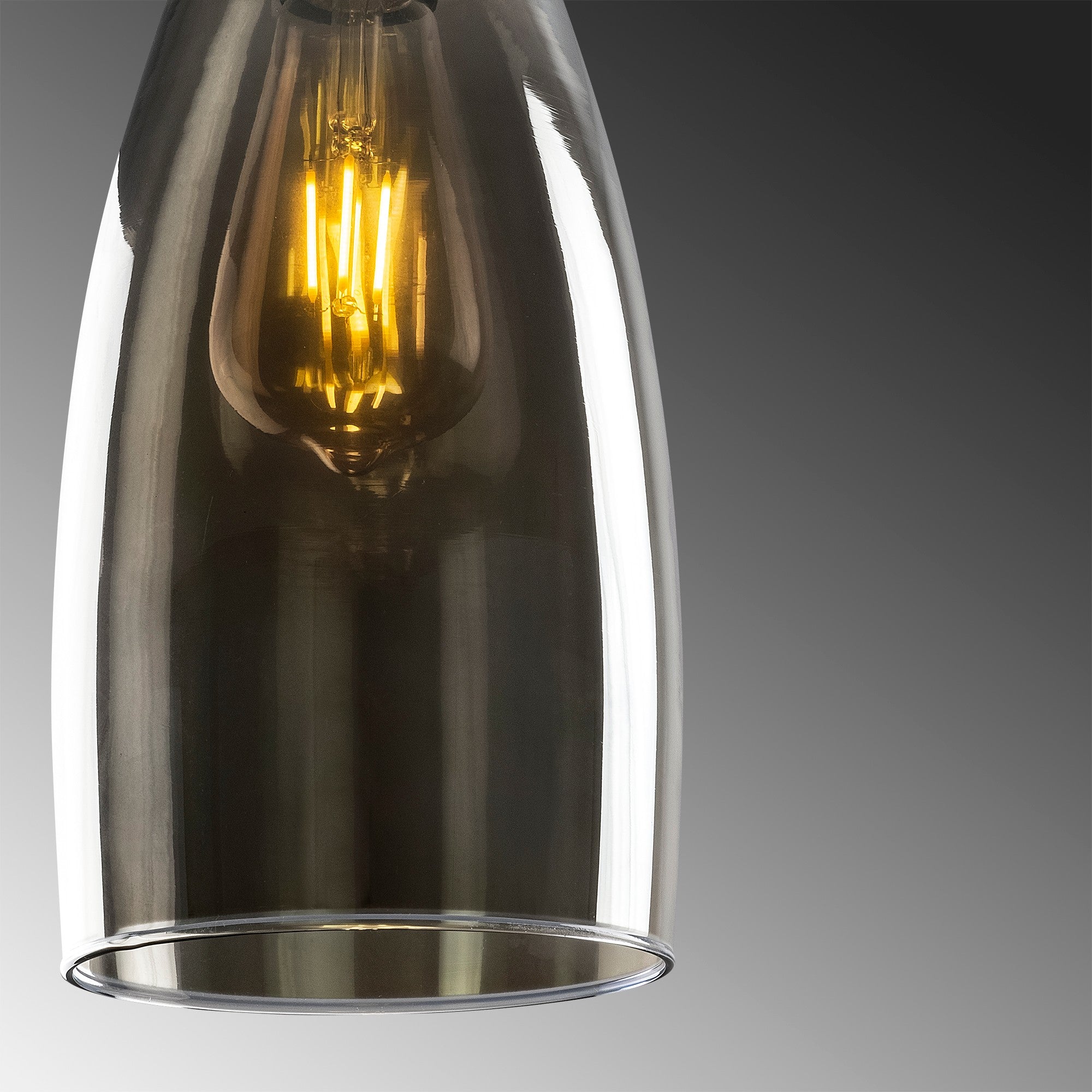 Candeeiro de Teto Nostalgia Escandinavo, Cor Fumê, 63 x 63 cm, Altura 127 cm | Corpo em Metal, Altura Ajustável, 3 x E27 Máx. 40 W | Iluminação Elegante para Espaços Modernos