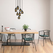 Candeeiro de Teto – 50x50 cm – Fume – Ferro