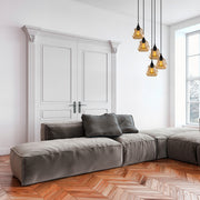 Candeeiro de Teto – 49 x 49 cm – Dourado e Preto – Metal