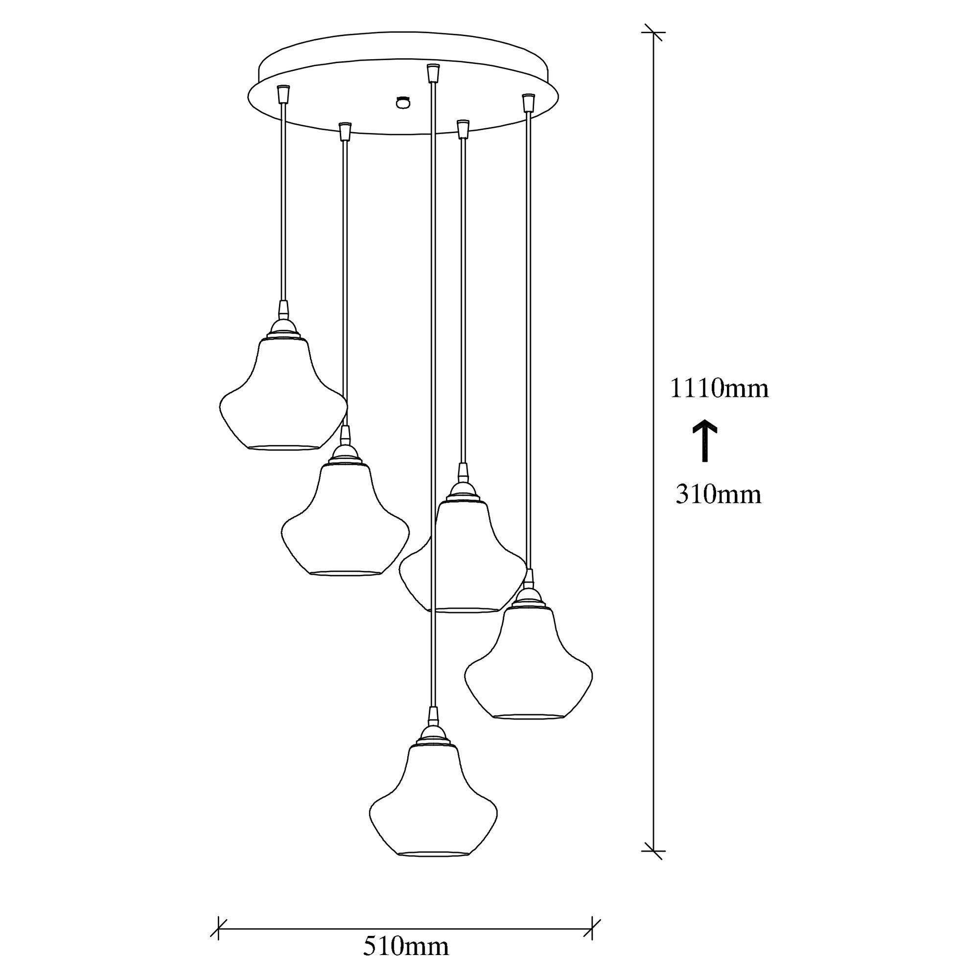 Candeeiro de Teto – 51 x 51 cm – Dourado e Preto – Metal