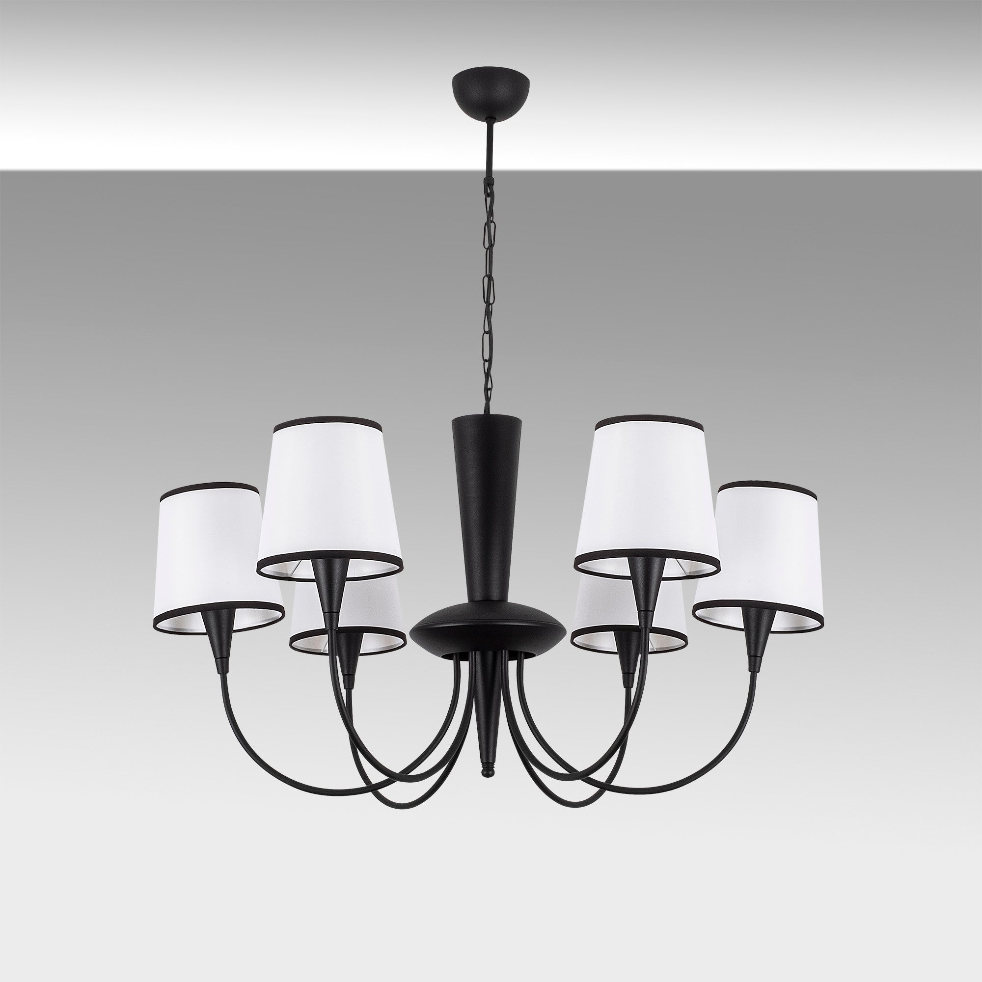 Candeeiro de Teto – 75 cm de Diâmetro – Preto – Metal