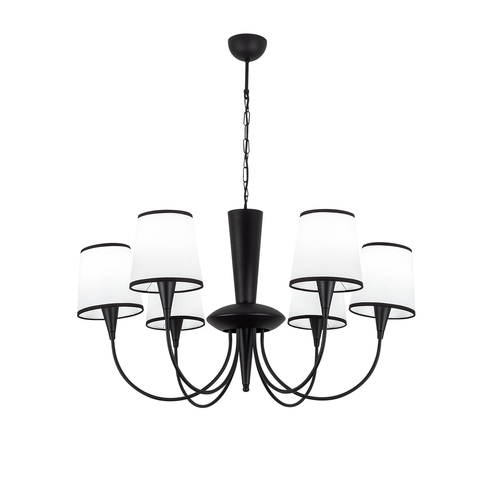 Candeeiro de Teto – 75 cm de Diâmetro – Preto – Metal