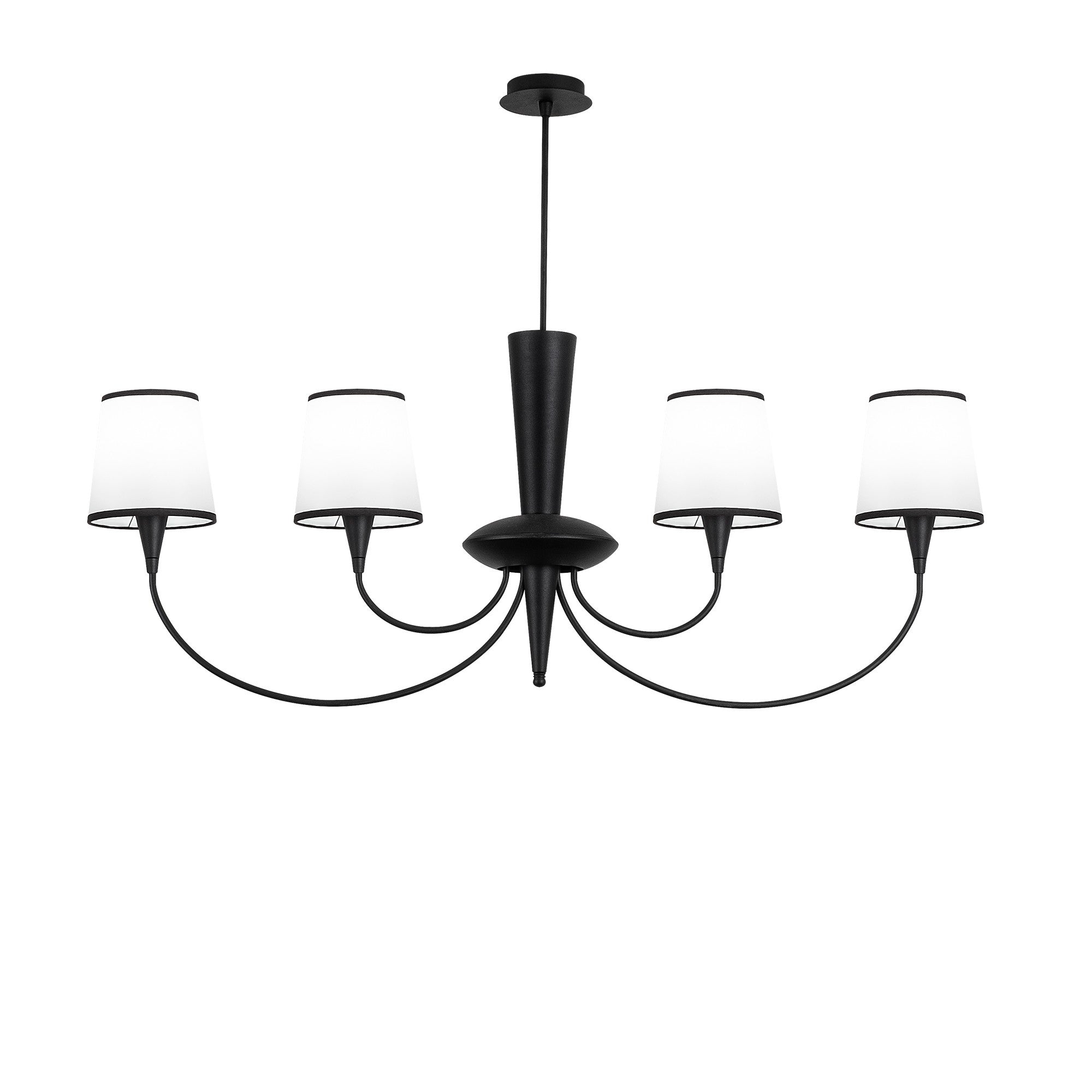 Candeeiro de Teto – 118 x 20 x 83 cm – Preto – Metal