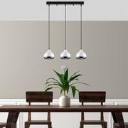 Candeeiro de Teto moderno – Altura ajustável de 25 a 111 cm – cor branca e preta – metal