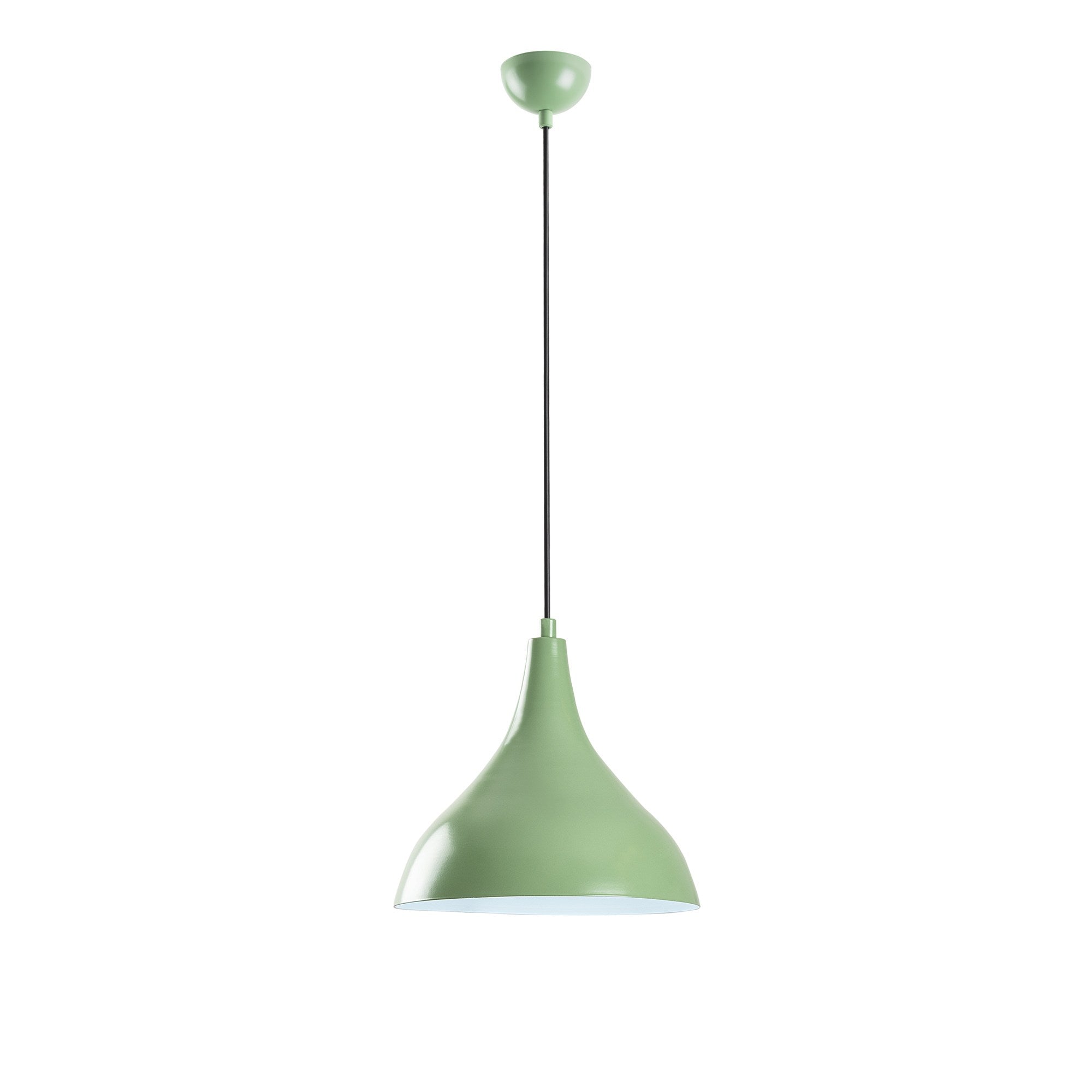 Candeeiro de Teto – altura ajustável de 33 a 122 cm – cor menta – corpo de metal