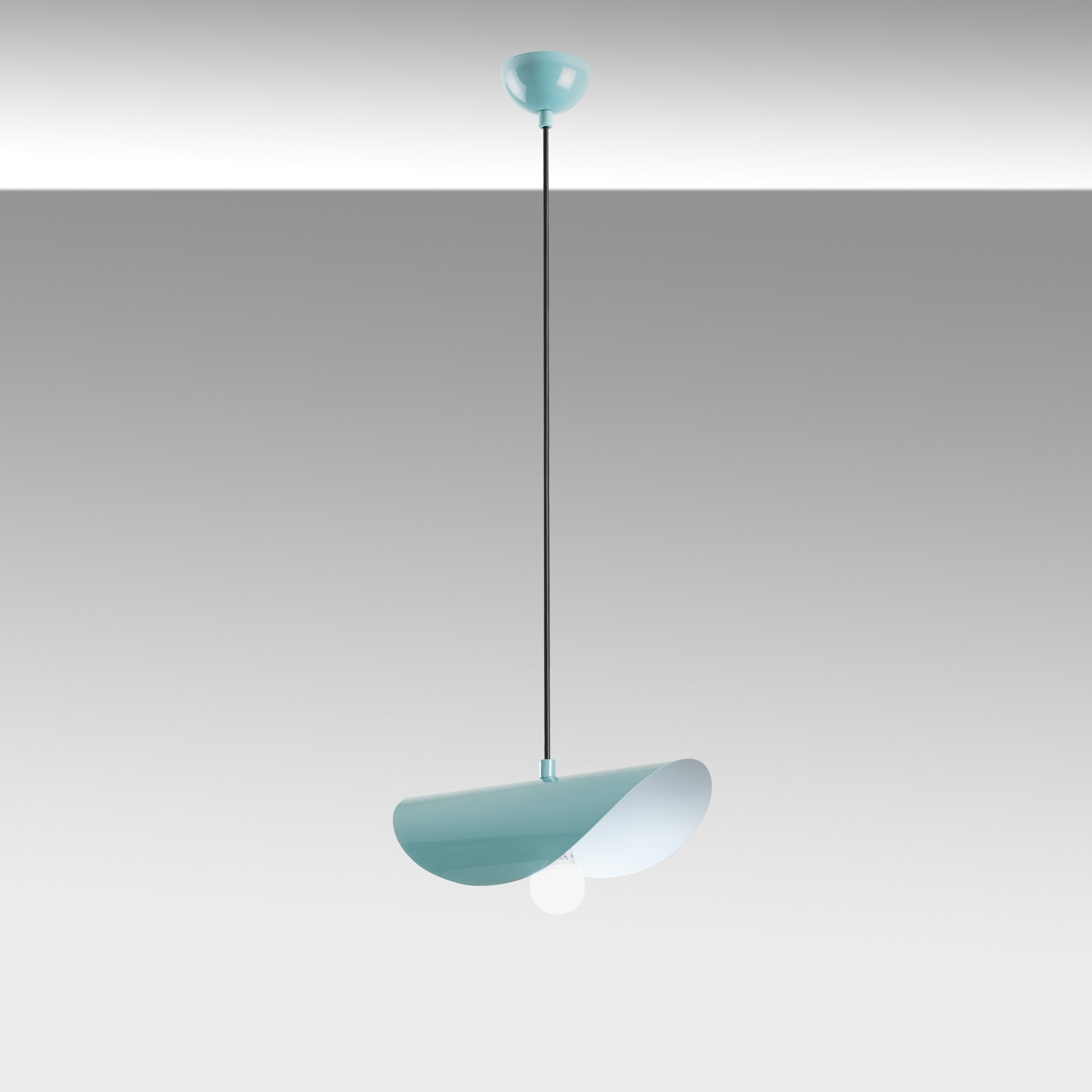Candeeiro de Teto – 17-106 cm – Turquesa – Metal