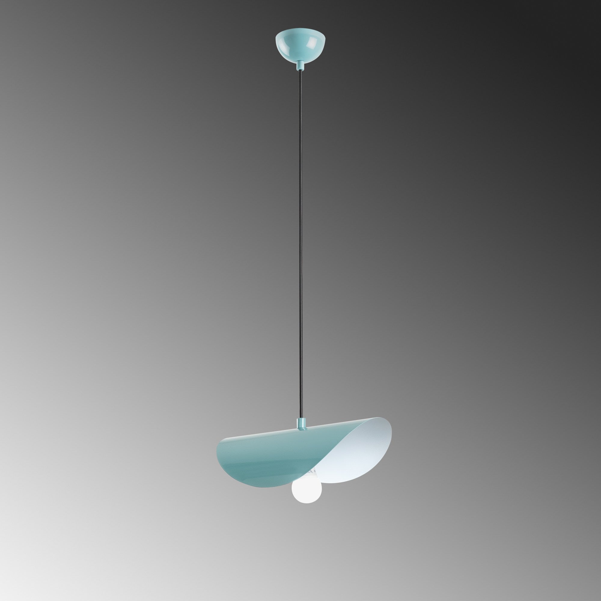 Candeeiro de Teto – 17-106 cm – Turquesa – Metal