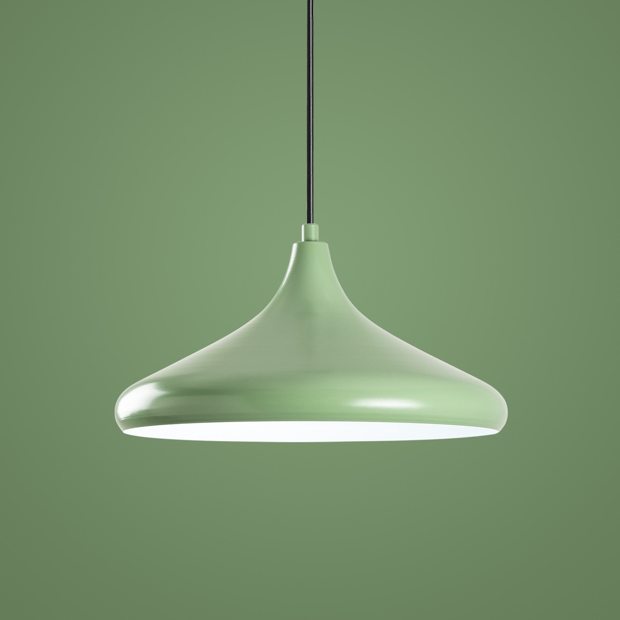 Candeeiro de Teto Ajustável – Altura 27-116 cm – Cor Menta – Metal