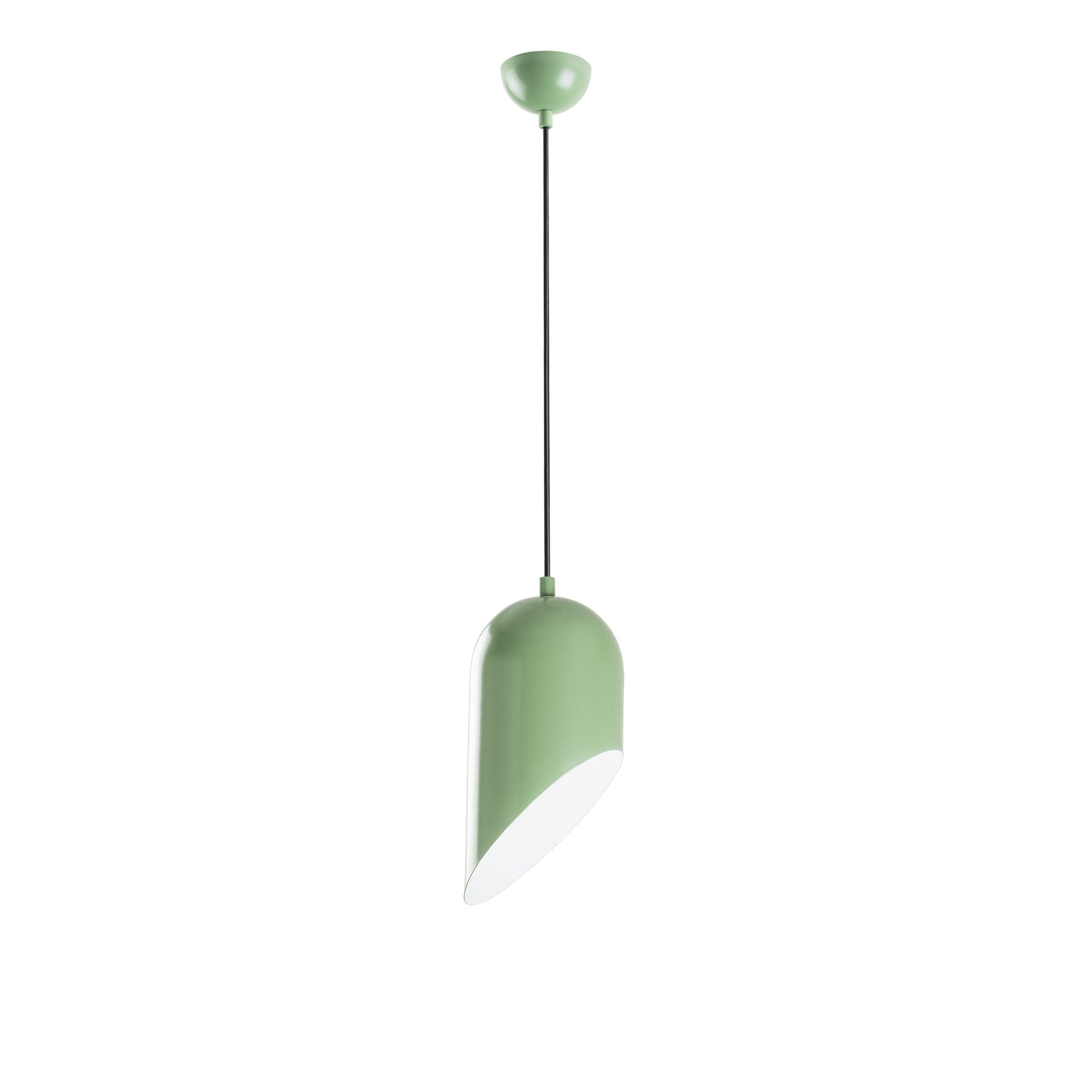 Candeeiro de Teto – altura ajustável de 32 a 121 cm – cor menta – corpo de metal