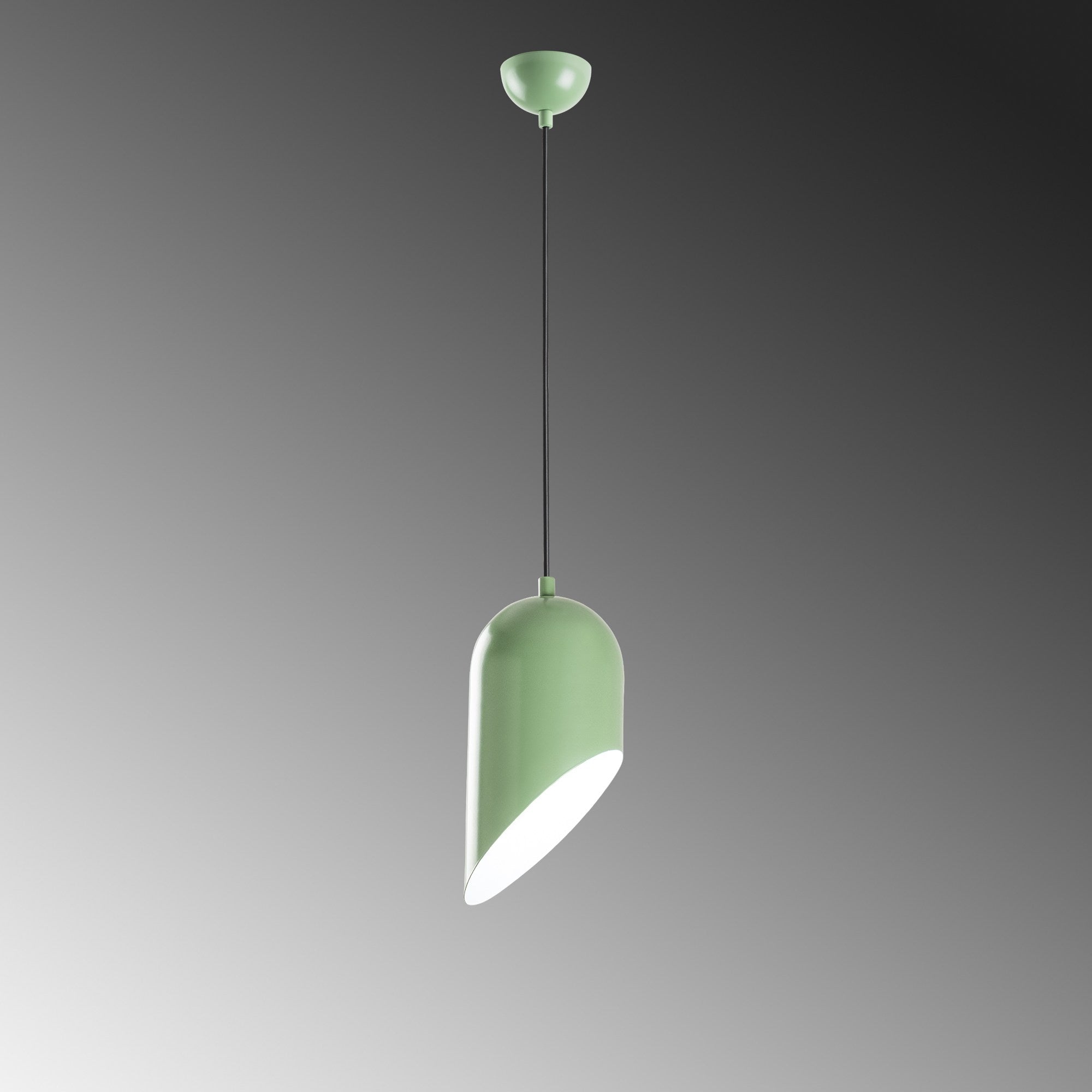Candeeiro de Teto – altura ajustável de 32 a 121 cm – cor menta – corpo de metal