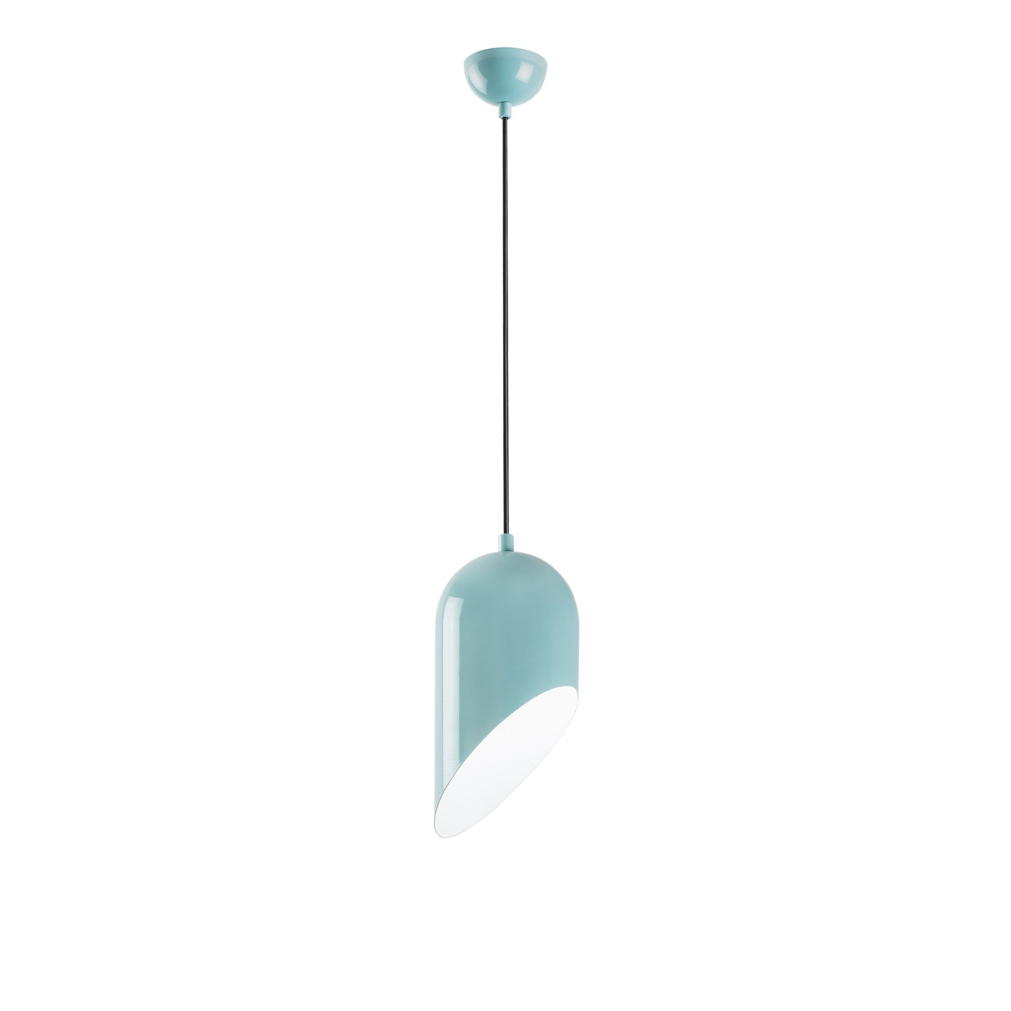Candeeiro de Teto – Altura Ajustável 32-121 cm – Turquesa – Metal