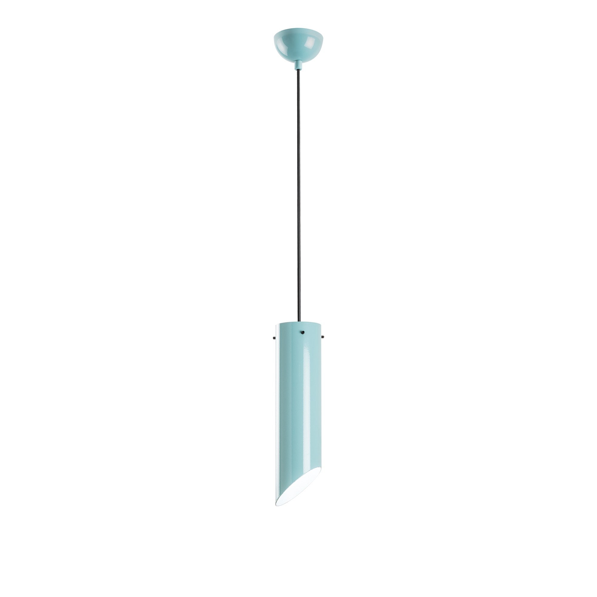 Candeeiro de Teto de metal – altura ajustável de 37 a 114 cm – turquesa
