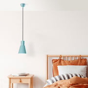 Candeeiro de Teto de metal – altura ajustável de 27 a 114 cm – cor turquesa –