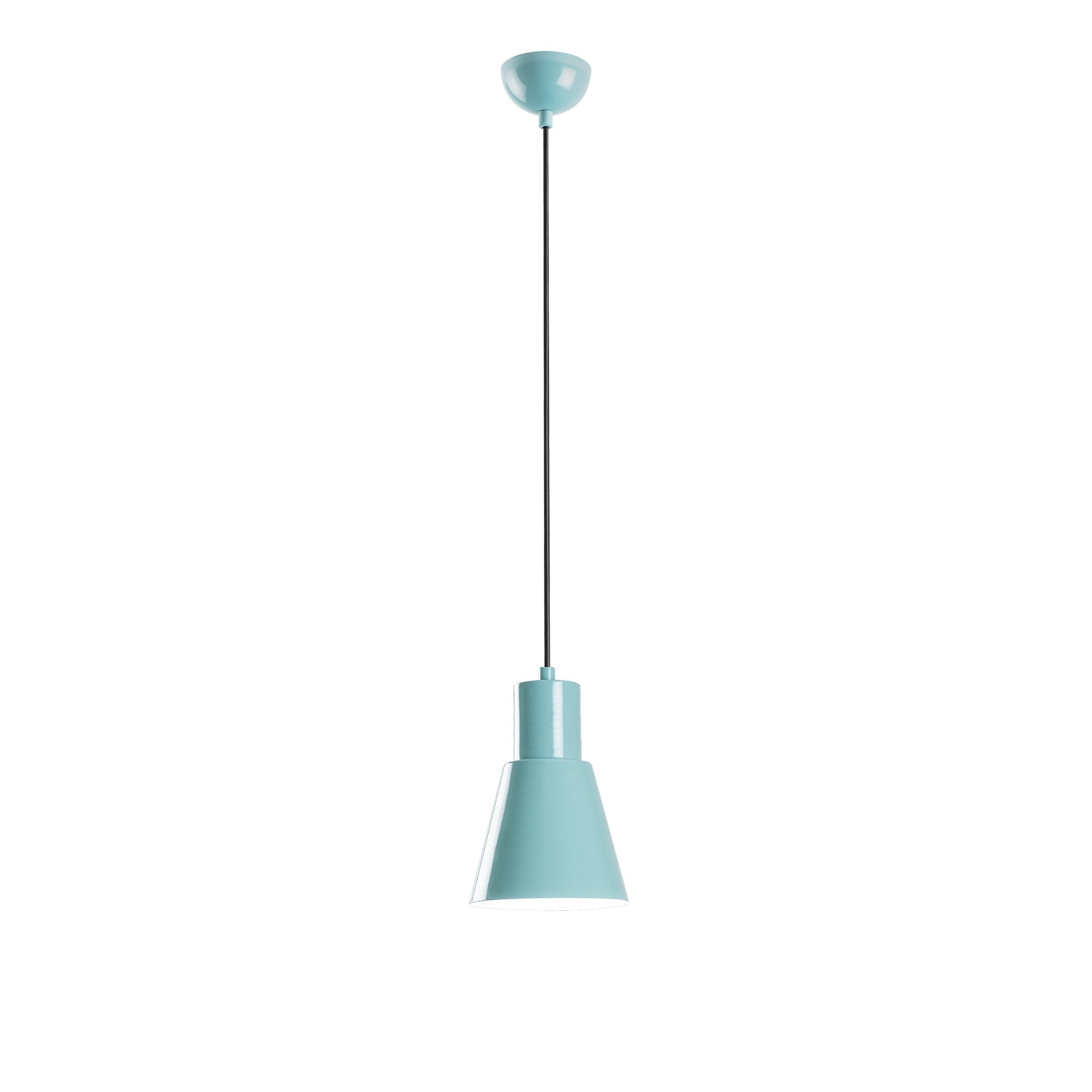 Candeeiro de Teto de metal – altura ajustável de 27 a 114 cm – cor turquesa –