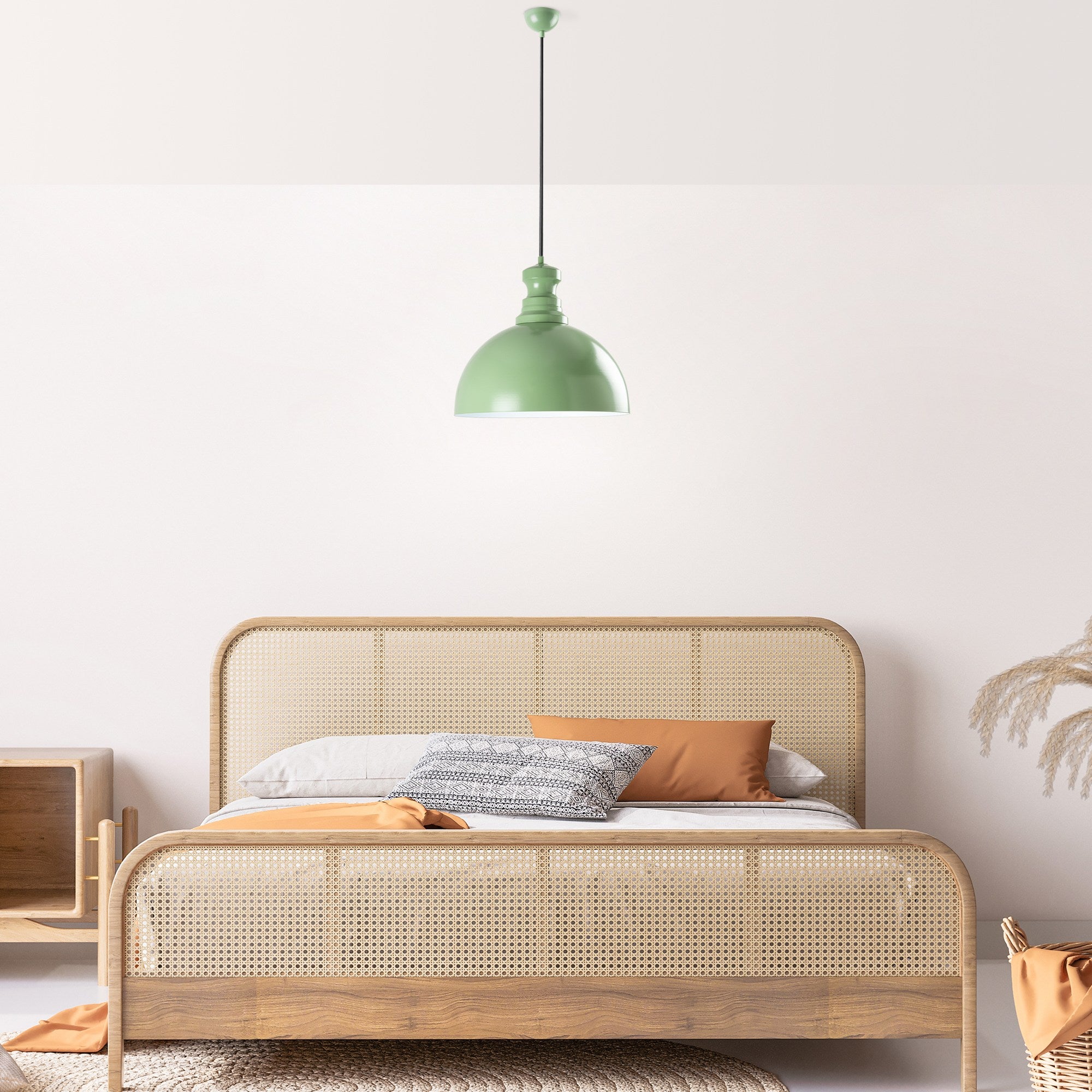 Candeeiro de Teto – altura ajustável de 44 a 134 cm – menta – metal