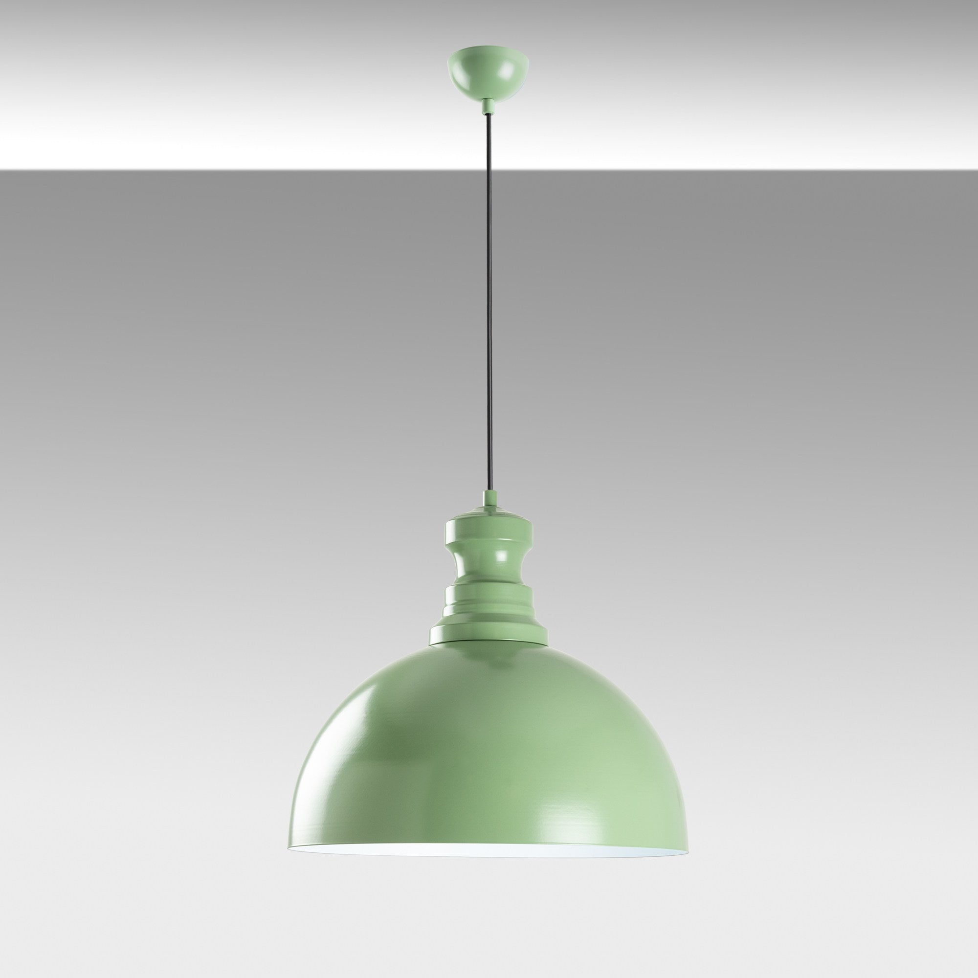 Candeeiro de Teto – altura ajustável de 44 a 134 cm – menta – metal