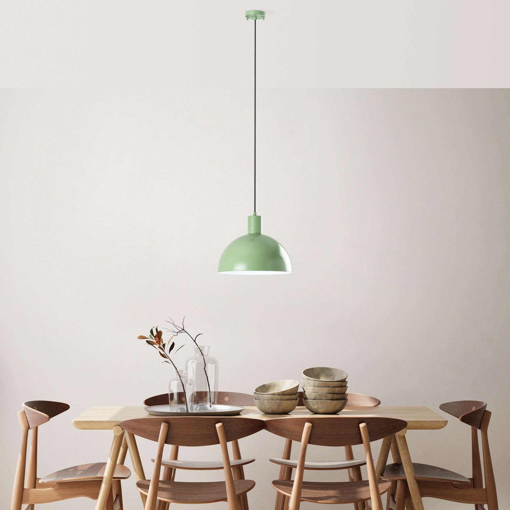 Candeeiro de Teto – 28 a 117 cm – Menta – Metal