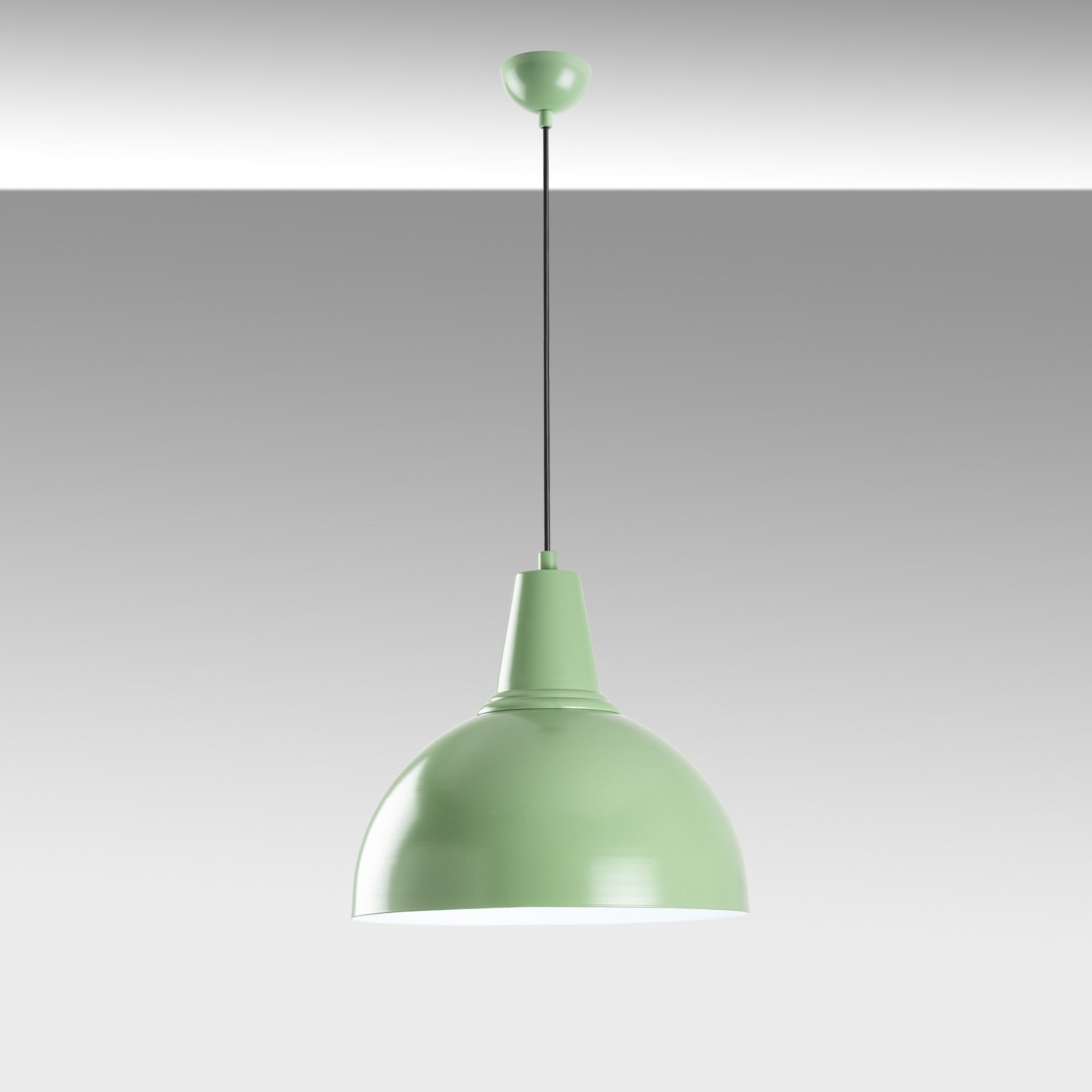 Candeeiro de Teto – Altura Ajustável 32-121 cm – Cor Menta – Corpo em Metal