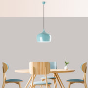 Candeeiro de Teto de metal – altura ajustável de 36 a 125 cm – turquesa –