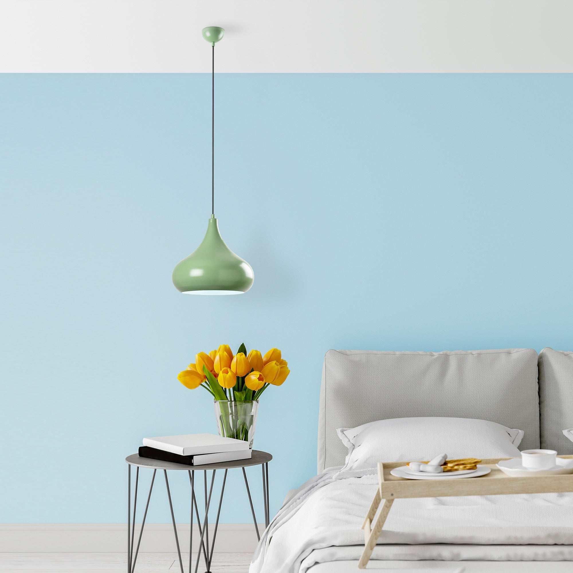 Candeeiro de Teto – Altura ajustável de 35 a 126 cm – Menta – Metálico