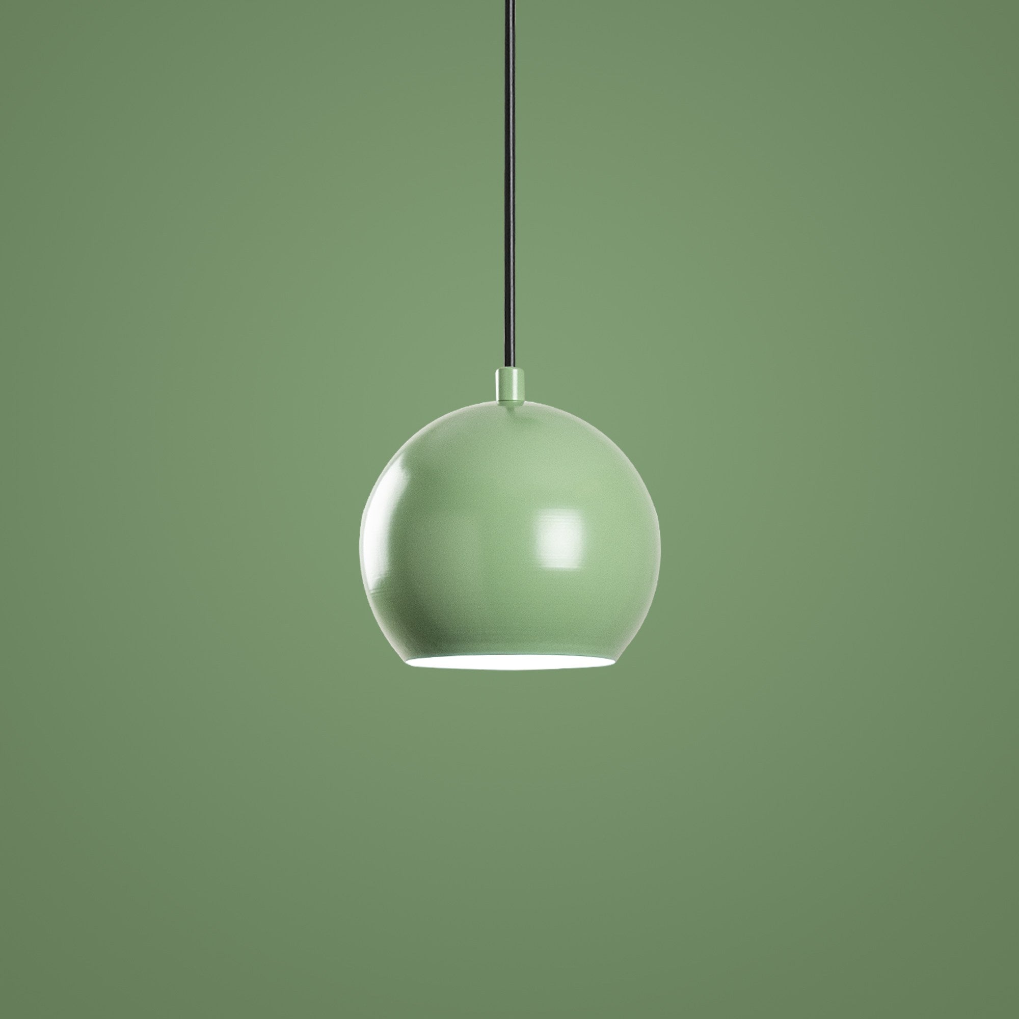 Candeeiro de Teto elegante – altura ajustável de 20 a 111 cm – cor menta – corpo de metal