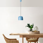 Candeeiro de Teto – 24 a 114 cm – Azul claro – Metal