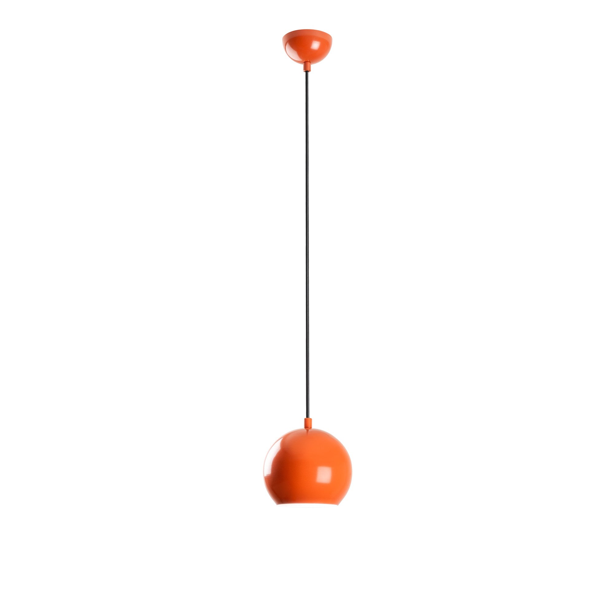 Candeeiro de Teto – altura ajustável de 20 a 111 cm – laranja – metal