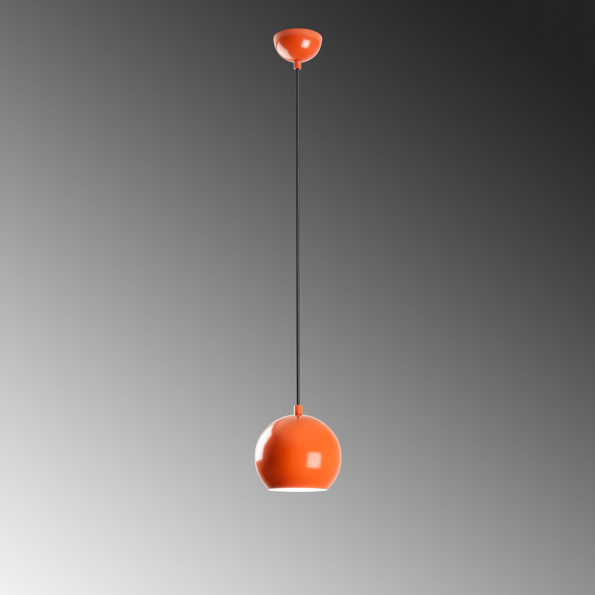Candeeiro de Teto – altura ajustável de 20 a 111 cm – laranja – metal