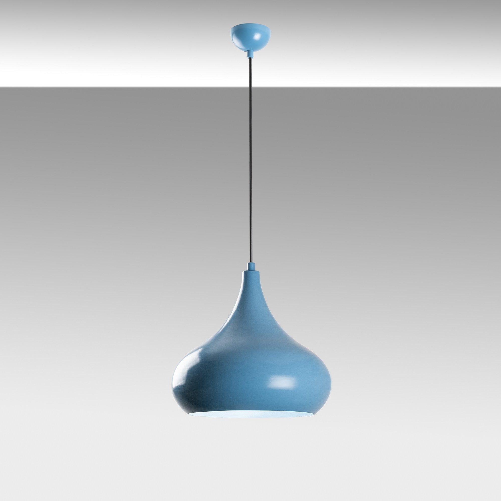 Candeeiro de Teto – 35-126 cm – Azul Claro – Metálico