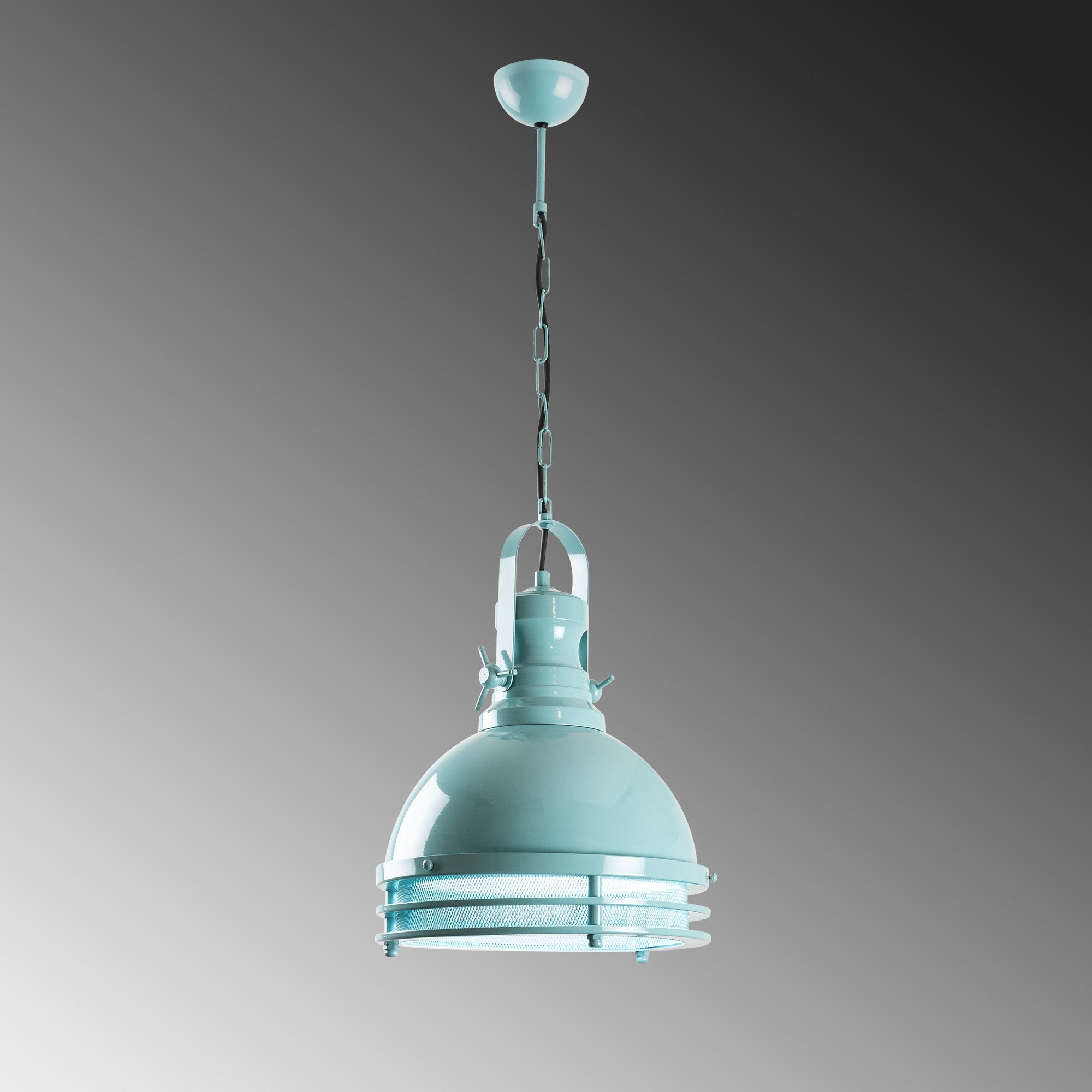 Candeeiro de Teto de Metal – Ø30 x 40 cm – Turquesa