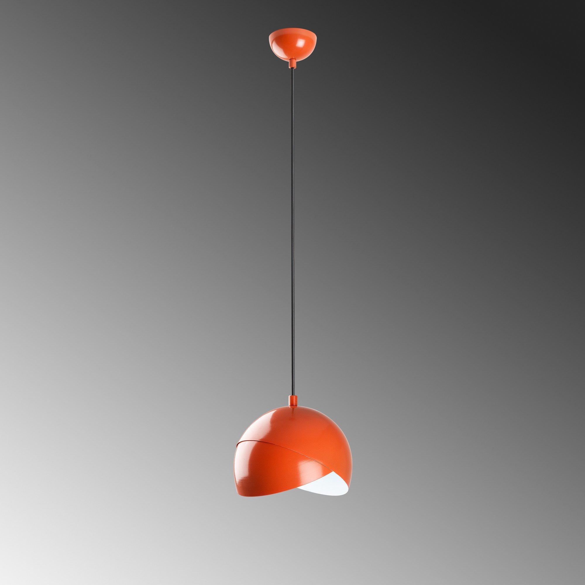 Candeeiro de Teto ajustável – Ø20 cm – Laranja – Metal