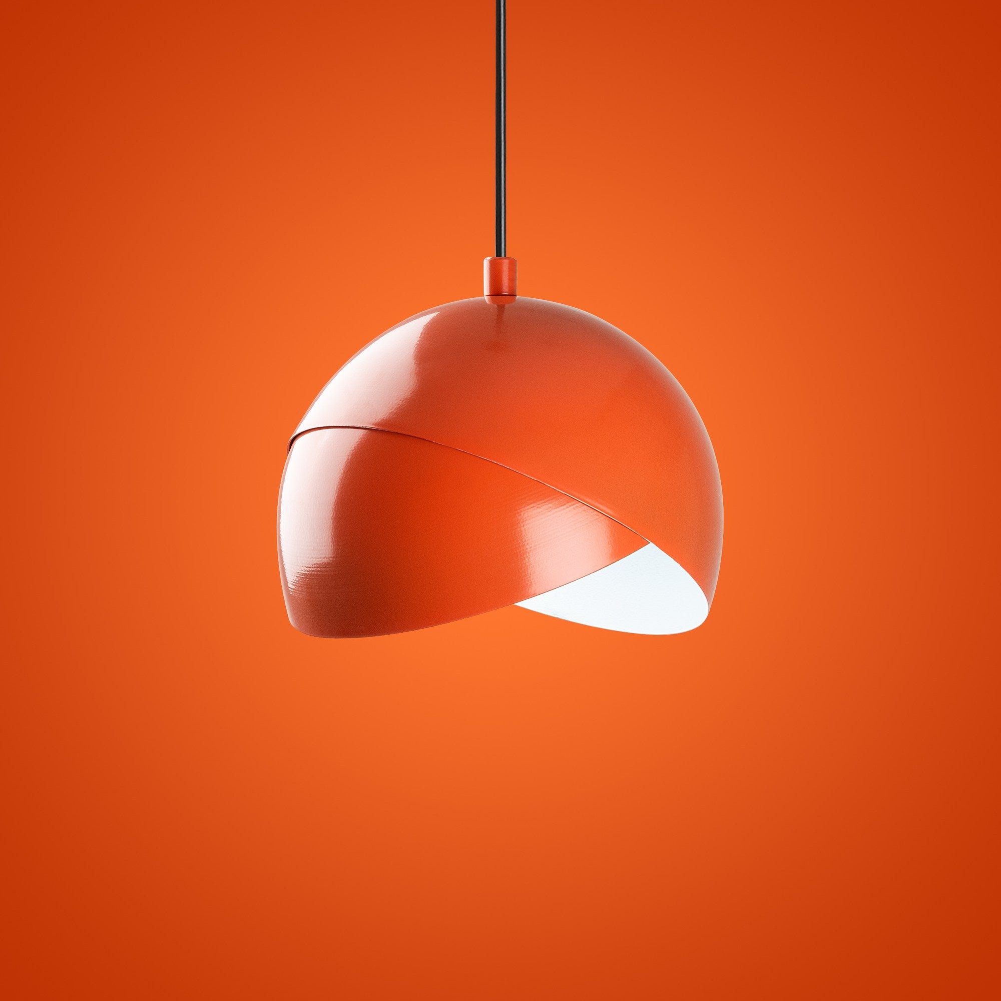 Candeeiro de Teto ajustável – Ø20 cm – Laranja – Metal