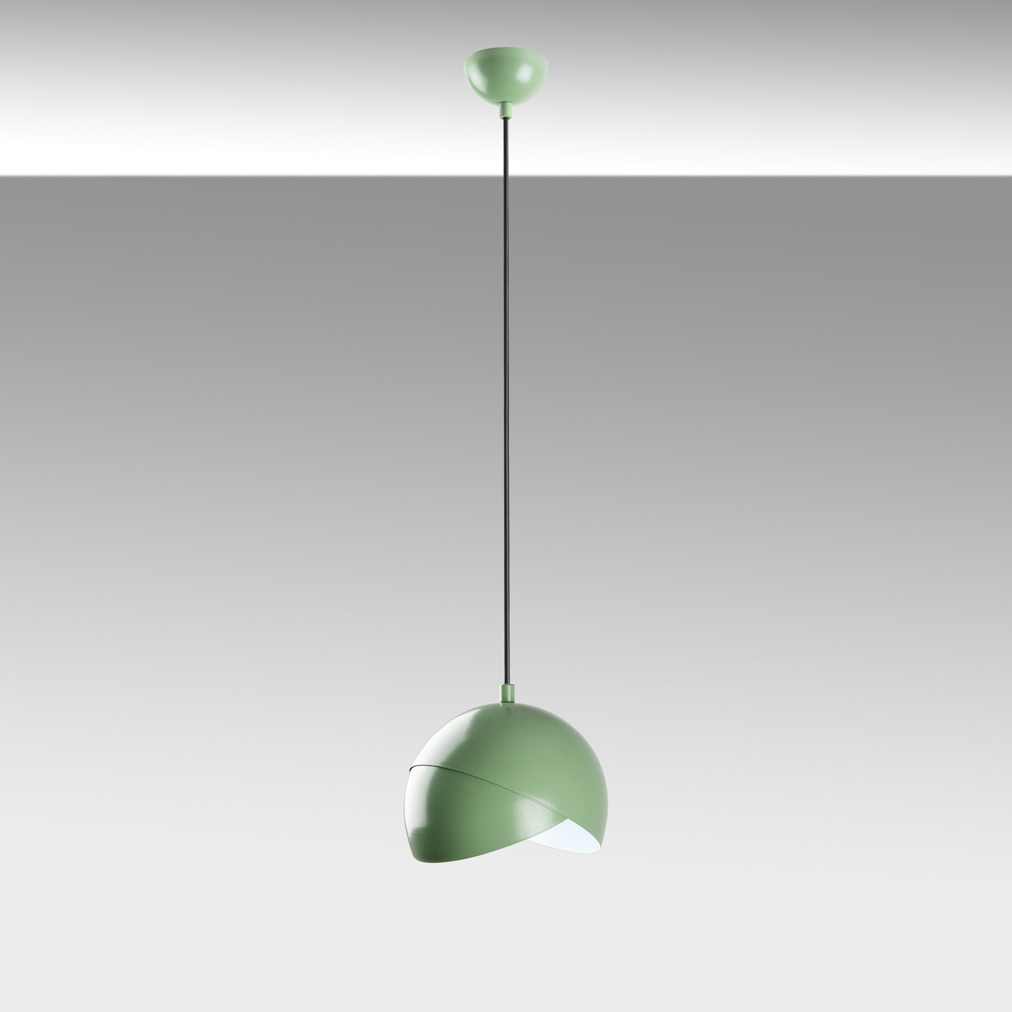 Candeeiro de Teto – altura ajustável de 22 a 114 cm – cor menta – corpo de metal