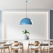 Candeeiro de Teto elegante – Ø60 cm – Azul claro – Metal