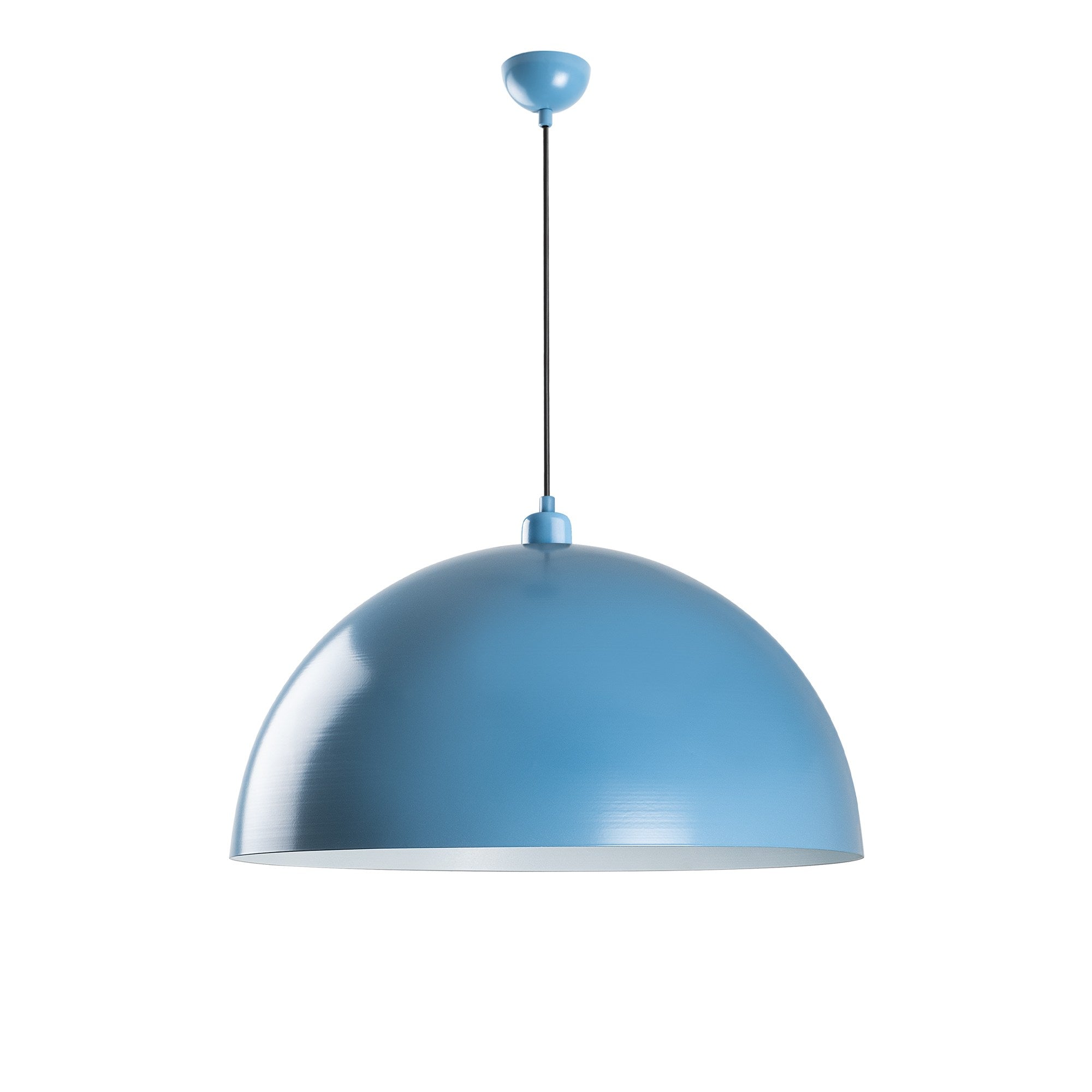 Candeeiro de Teto elegante – Ø60 cm – Azul claro – Metal