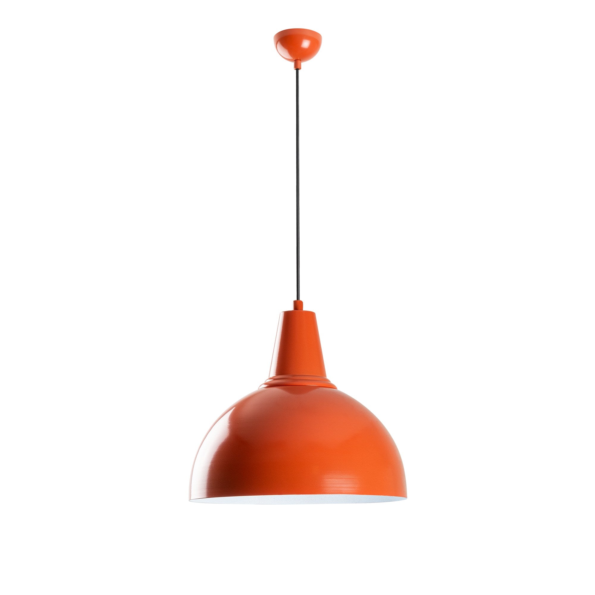Candeeiro de Teto – altura ajustável de 32 a 121 cm – laranja – metal