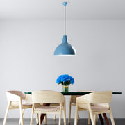 Candeeiro de Teto – 32 a 121 cm – Azul Claro – Metal