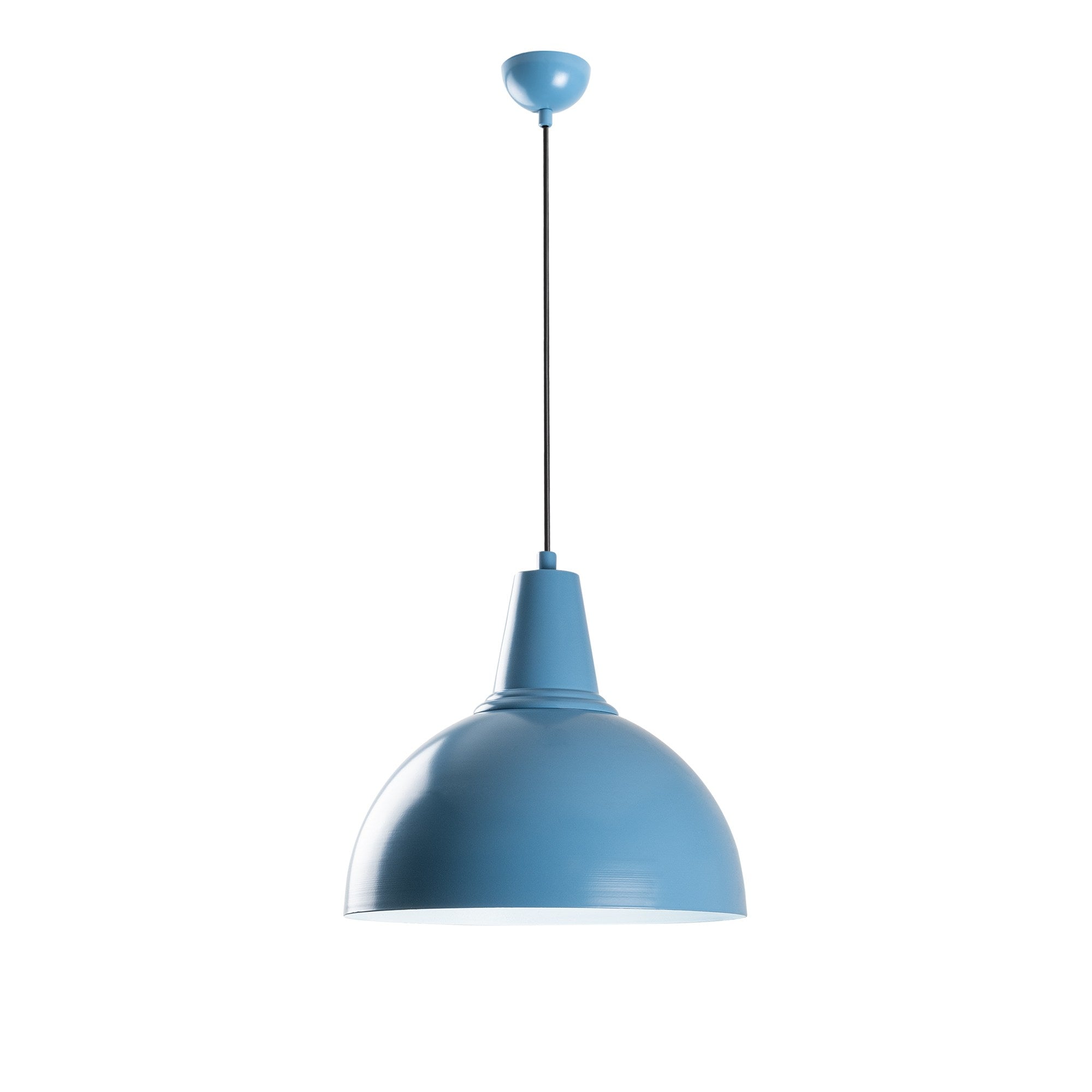 Candeeiro de Teto – 32 a 121 cm – Azul Claro – Metal