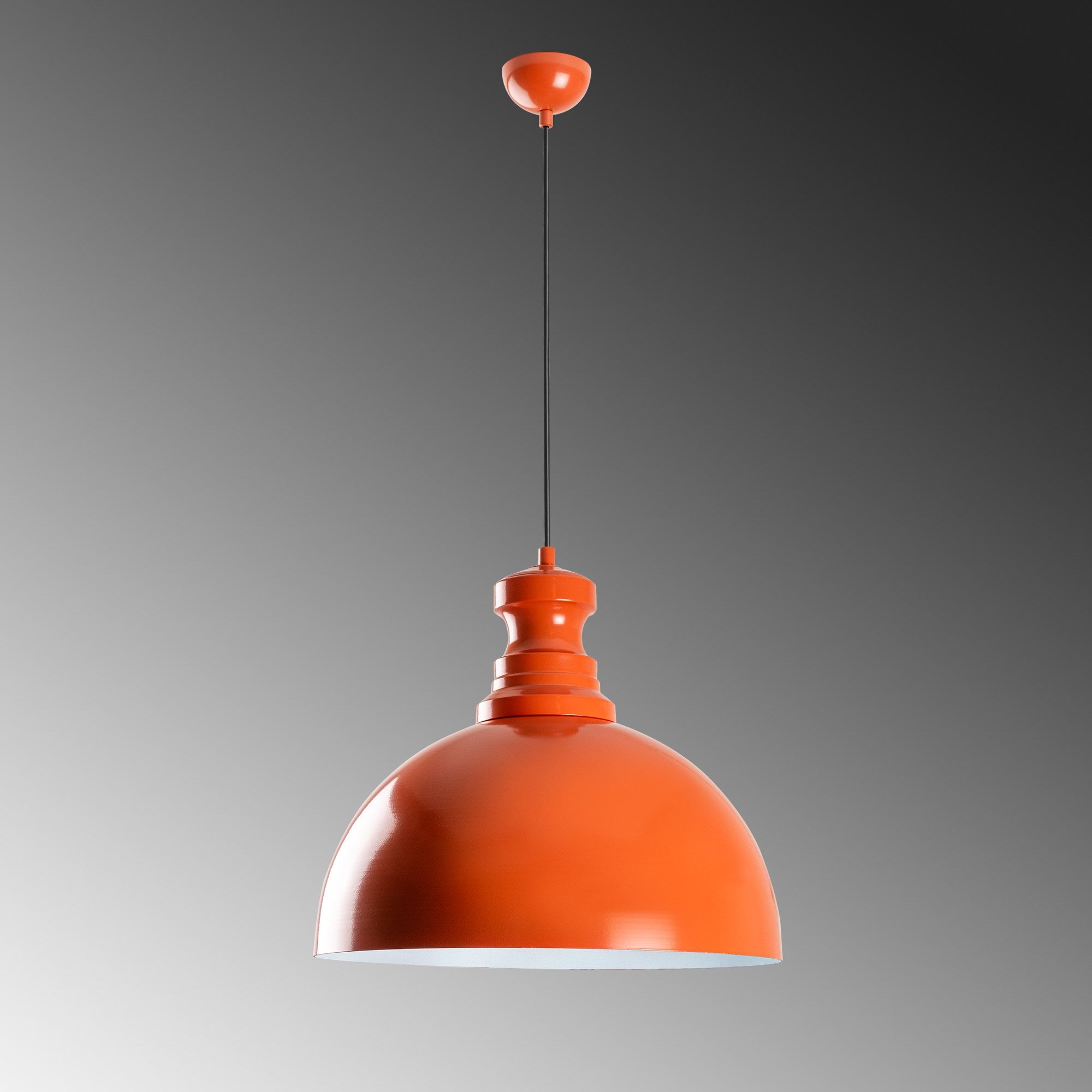 Candeeiro de Teto – Ø40 cm – Laranja – Metal