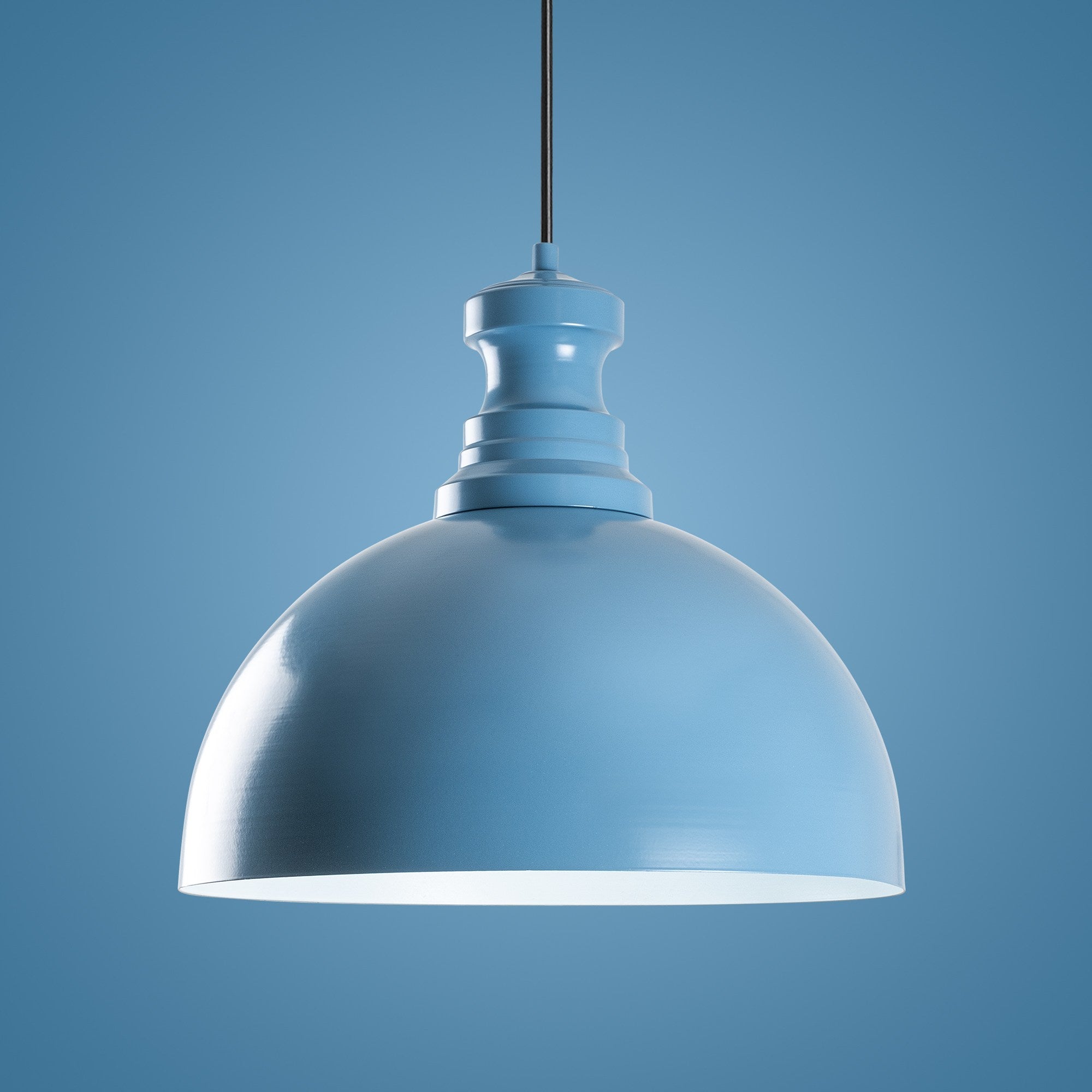 Candeeiro de Teto – Ø40 cm – azul claro – metal