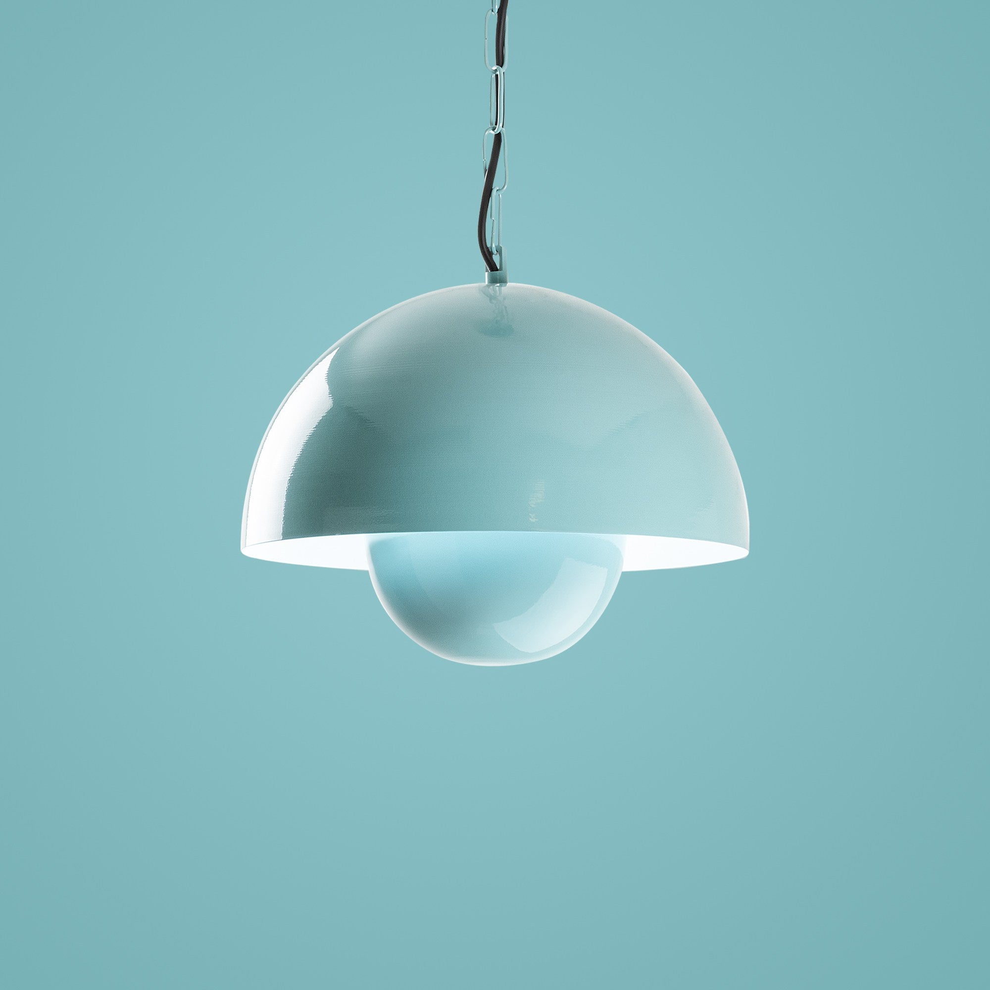 Candeeiro de Teto de Metal – Ø30 cm – Turquesa