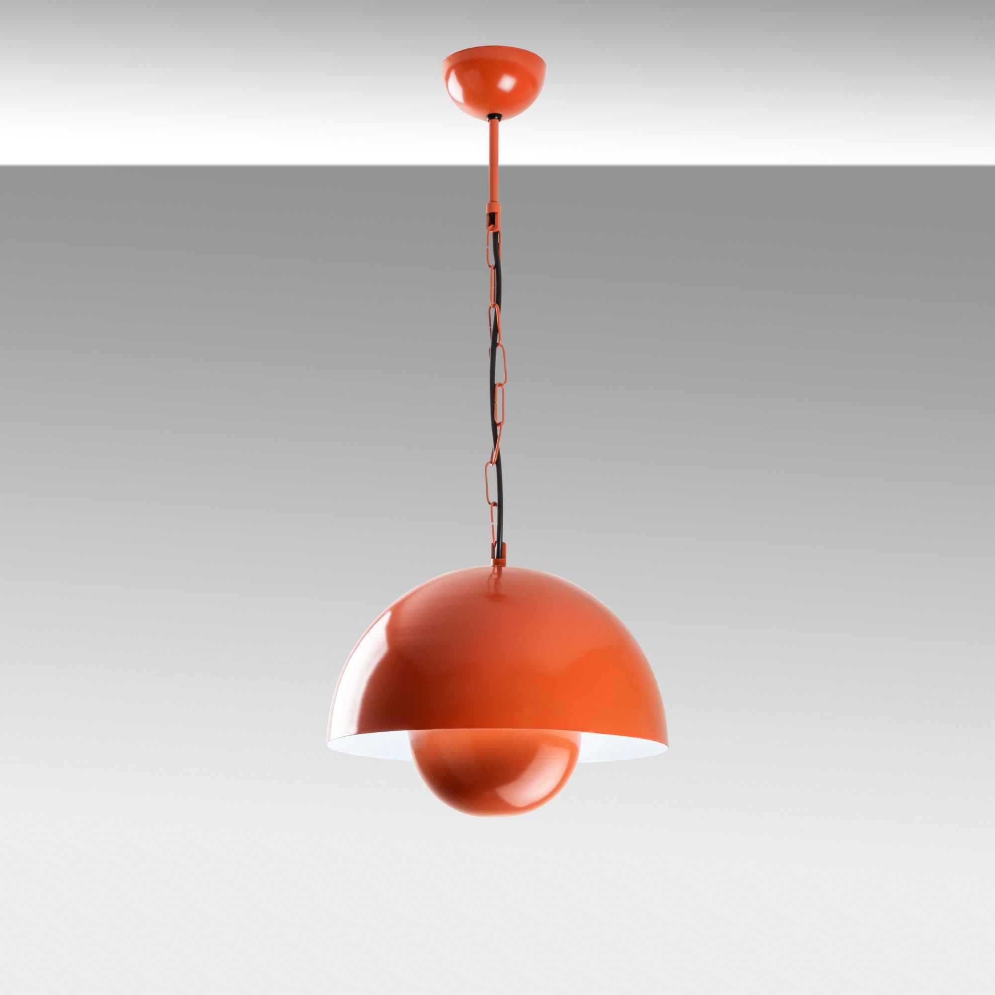 Candeeiro de Teto – Ø30 cm – laranja – metal