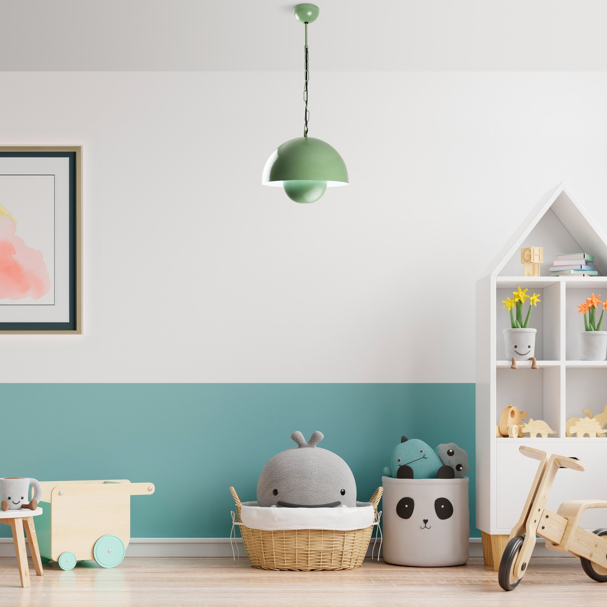 Candeeiro de Teto de Metal – Ø30 cm – Menta