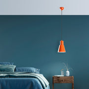 Candeeiro de Teto – 27 a 114 cm – Laranja – Metal