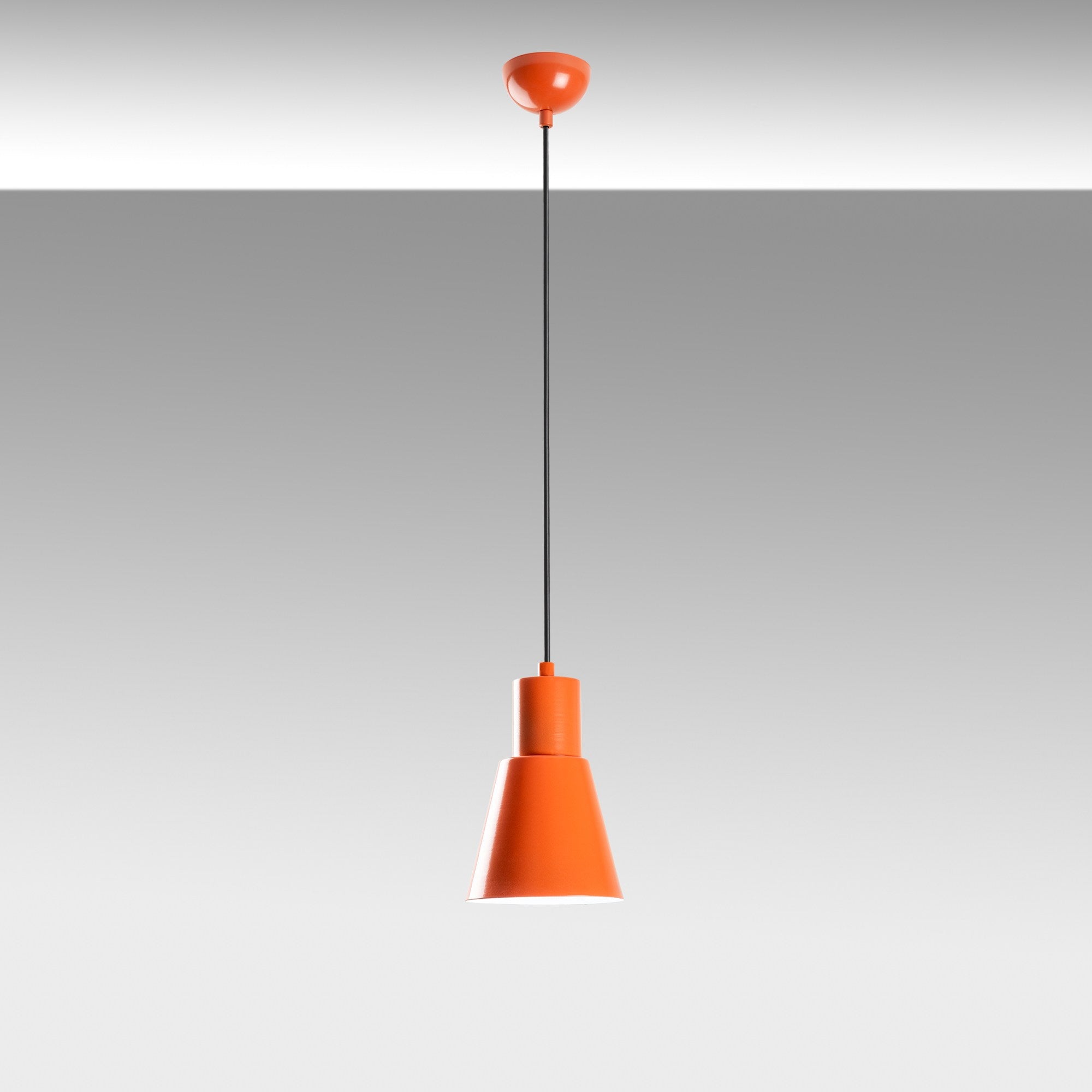 Candeeiro de Teto – 27 a 114 cm – Laranja – Metal