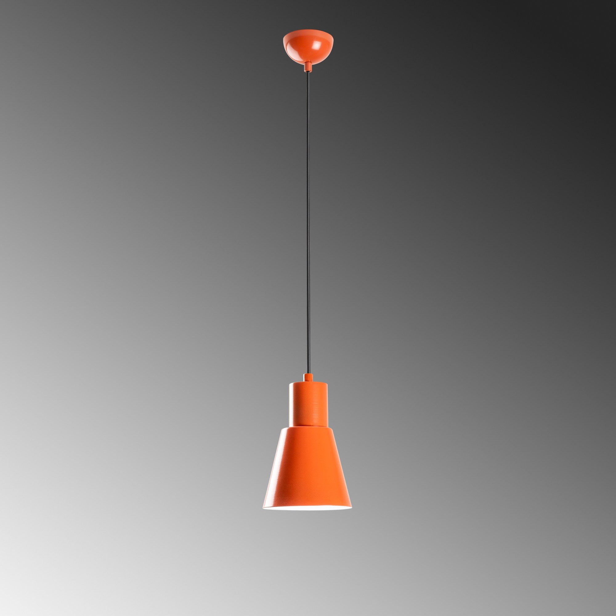 Candeeiro de Teto – 27 a 114 cm – Laranja – Metal