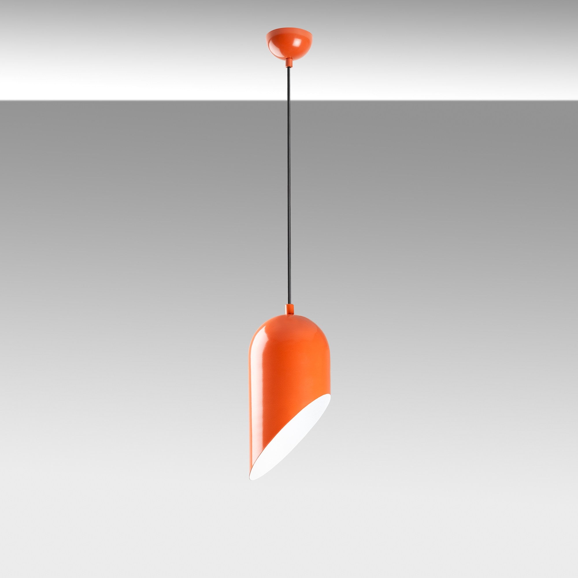 Candeeiro de Teto – 32 a 121 cm – Laranja – Metal